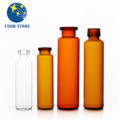 Fiole 10ml ambre claire de bouteille liquide orale en verre tubulaire peu polluante