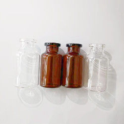 Fioles en verre 10ml d'injection médicale avec des chapeaux