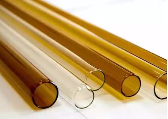 Espace libre et diamètre de rond de tuyauterie d'Amber No Hole Borosilicate Glass grand