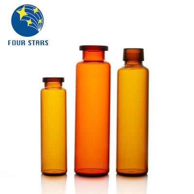 Petite taille en verre transparente d'ambre Oral Liquid Bottle Vial 102mm
