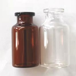 Verre vide Vial With Rubber Stopper de fioles en verre de la collection 25ml de poudre